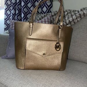 Gold MK tote